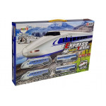 Vlaková súprava na batérie so svetlami a zvukmi - bielo-modrá